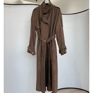 Pixie market faux suede trenchcoat
